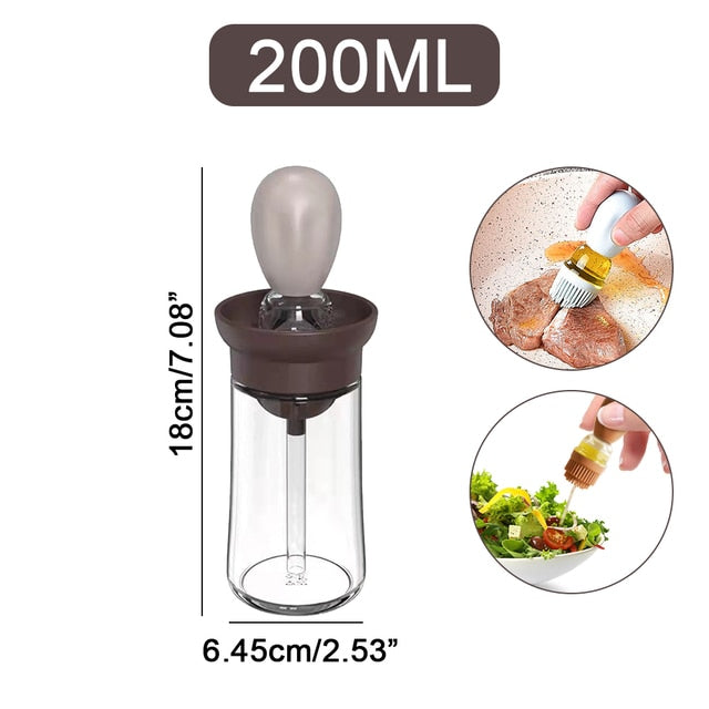 Kal | Glass Olive Oil Spray Bottle with Silicone Brush - sepolia shop