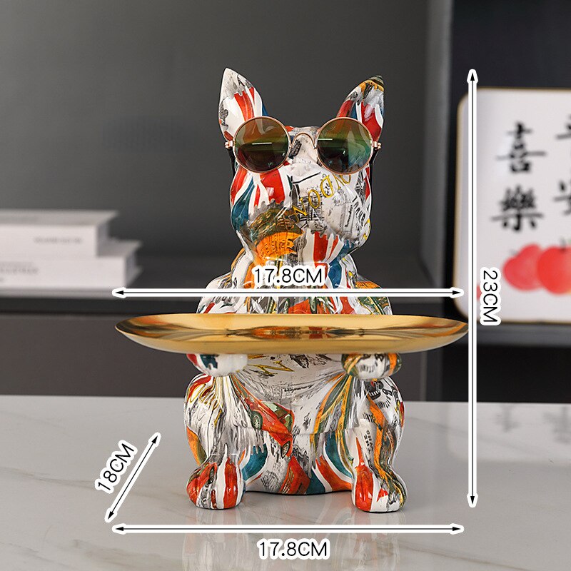 French Fighting Dog Desktop Sculpture