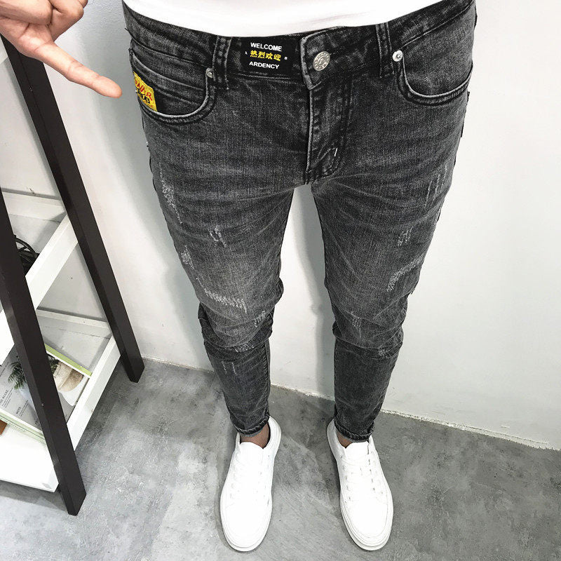 DESIGN TOP | Stretch Skinny Ripped Fashion Men Slim Luxury  Jeans - sepolia shop