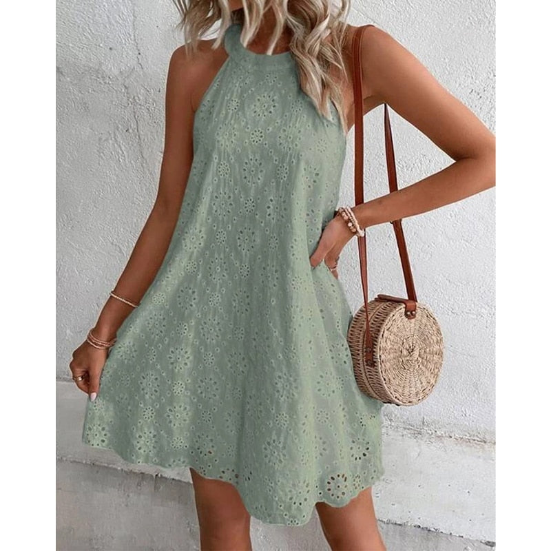PAVEHAWK | Sexy Slim Mini Dresses Sleeveless Elegant Clothing - sepolia shop