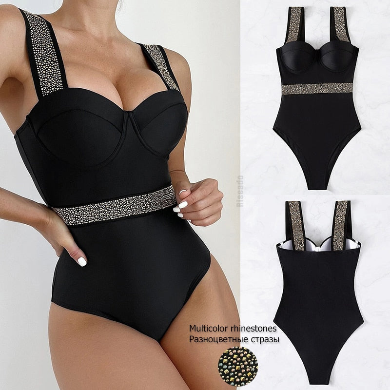 Riseado Sexy Push Up One Piece Swimsuit - sepolia shop