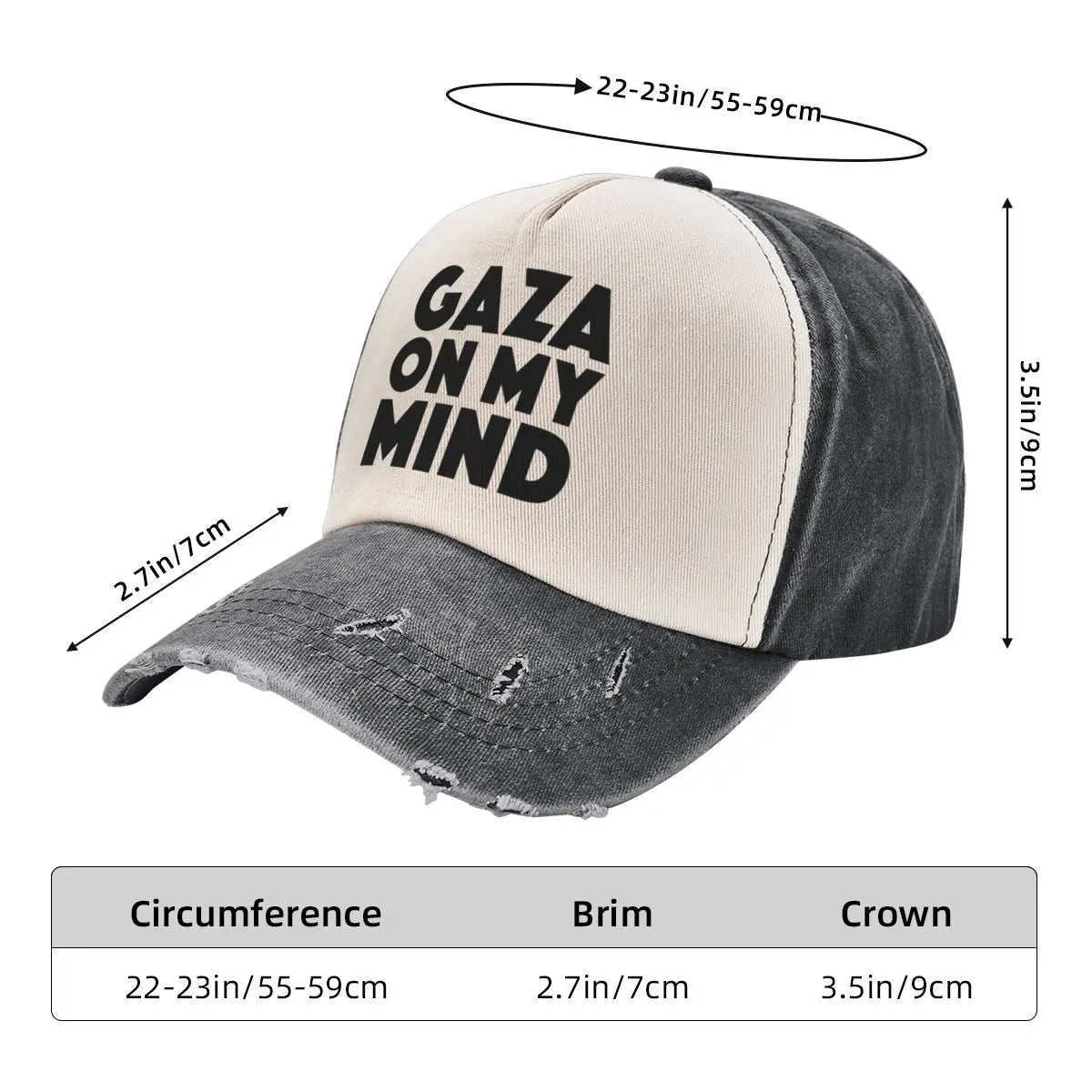 Gaza On My Mind Unisex Cap