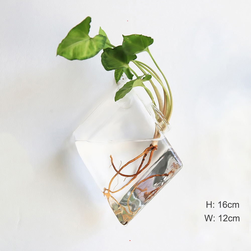 Fashion Wall Hanging Glass Flower Vase