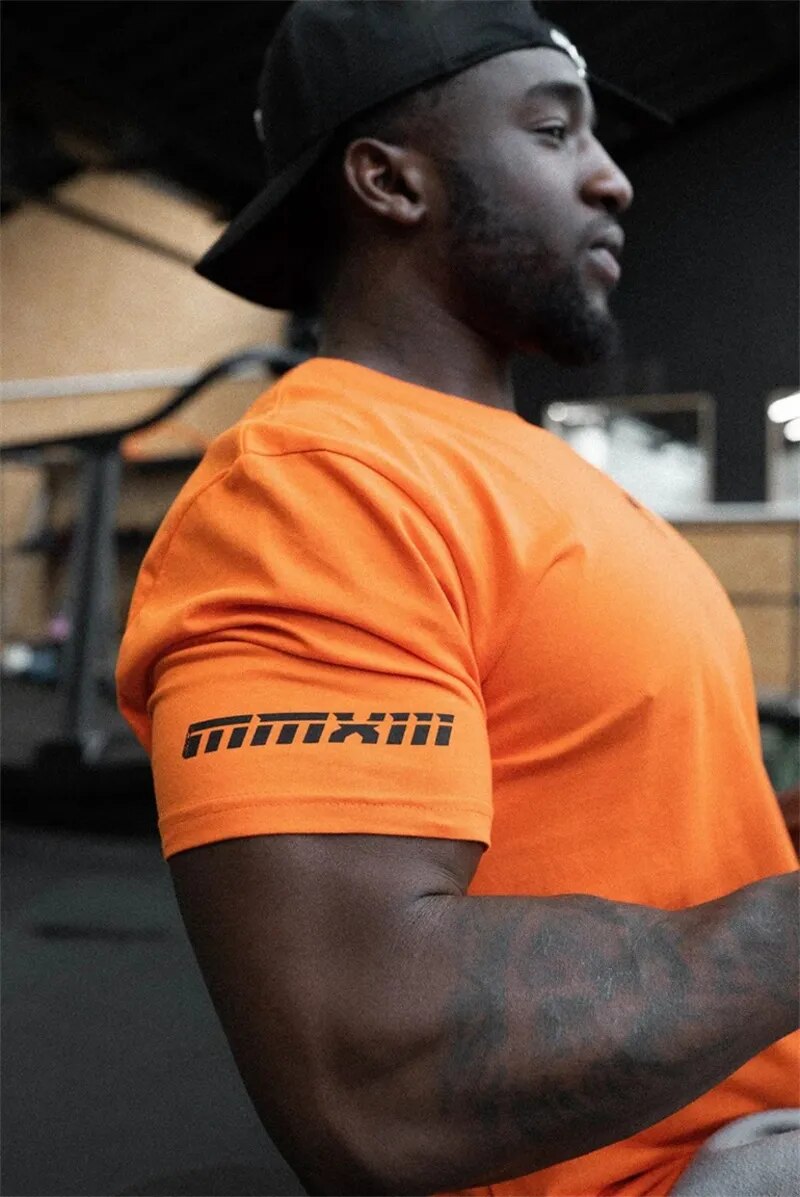 High Quality Cotton Short Sleeve T-shirt Bodybuilding