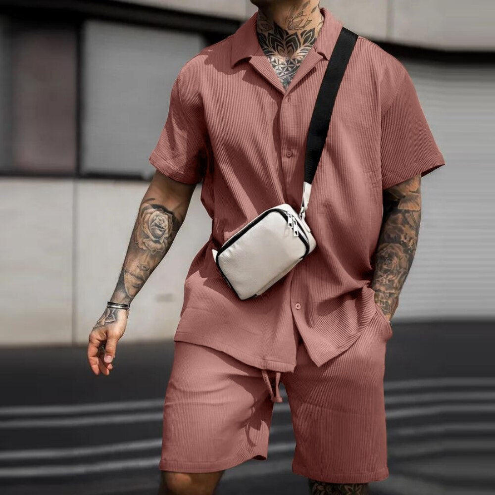 Don Leisure Men High Quality Two Piece Set