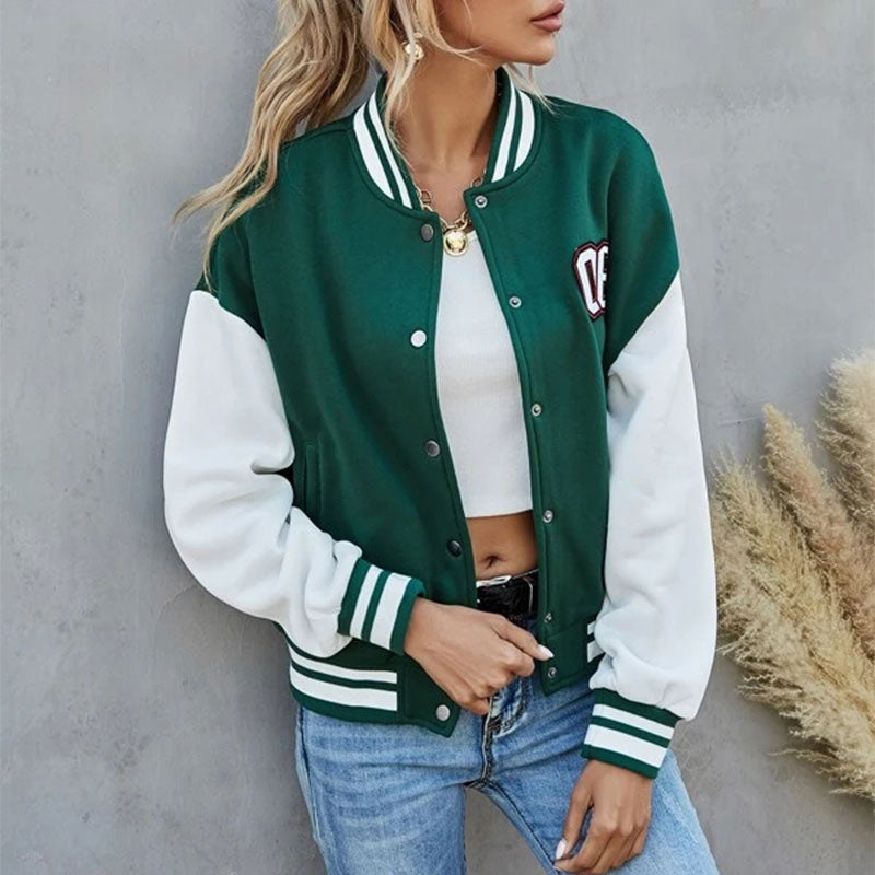 Sepo Style Loose Bone Letter Jackets