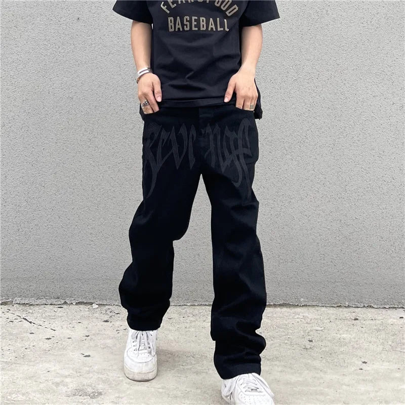 KOR Y2K Black Baggy Jeans