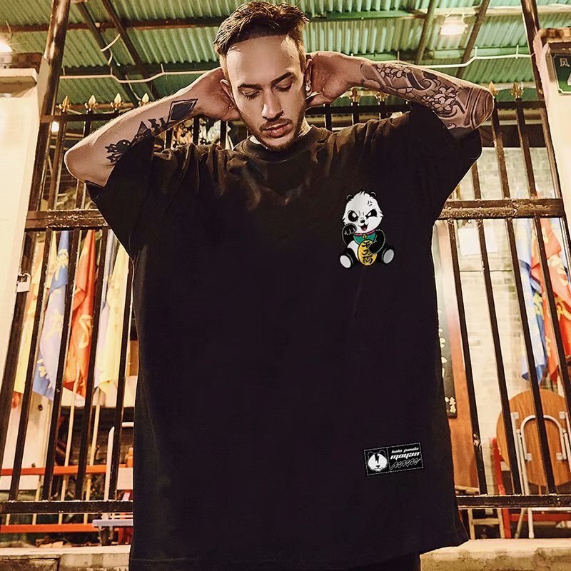 Oversize Loose Funny Space Elements Anime Print T shirt
