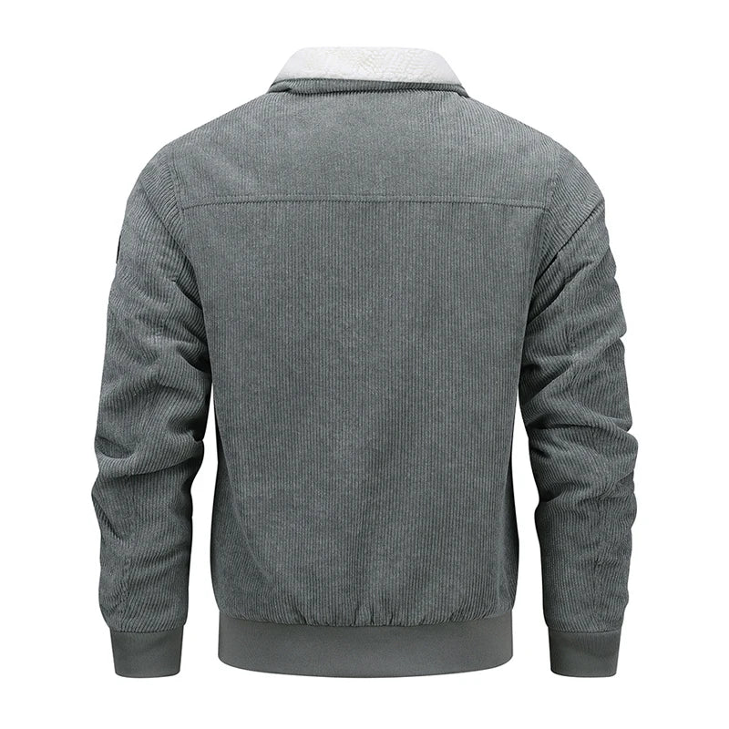 V Fleece Vintage Casual Corduroy Jacket