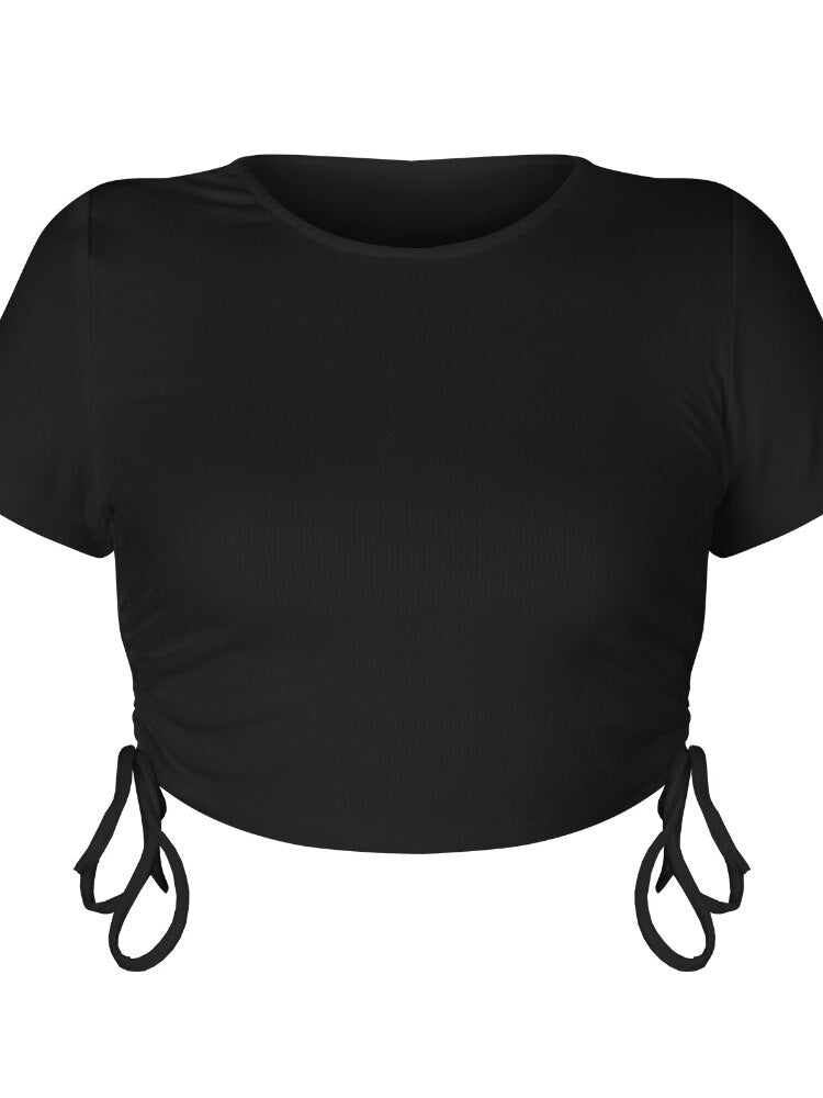 Summer Sleeve Short New Styl Solid Color T Shirts Tops Aesthetic Clothes Clothes for Women My Body My Choice Graphic T Shirts - sepolia shop