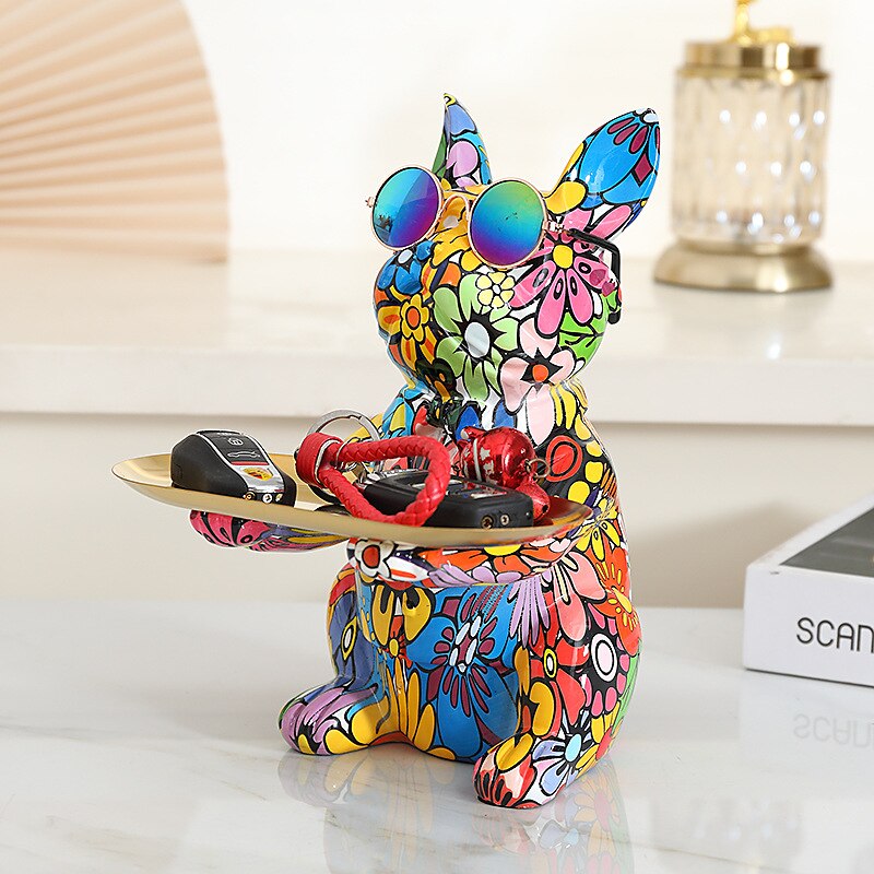 French Fighting Dog Desktop Sculpture