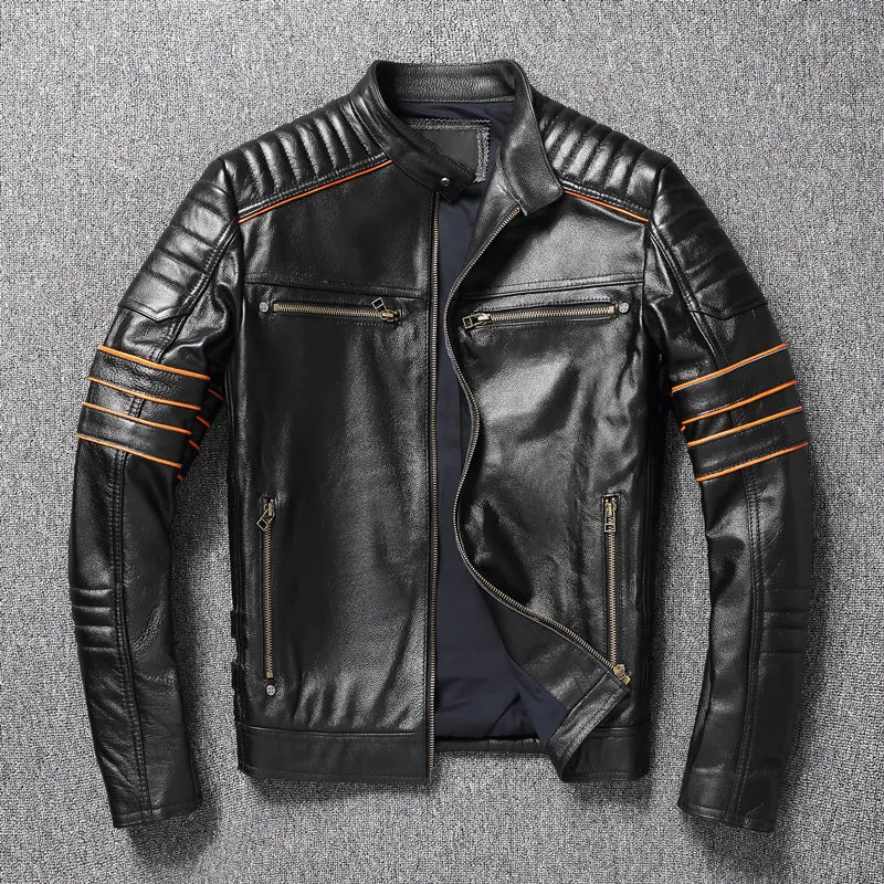 MB Real Cowhide Coat Genuine Leather