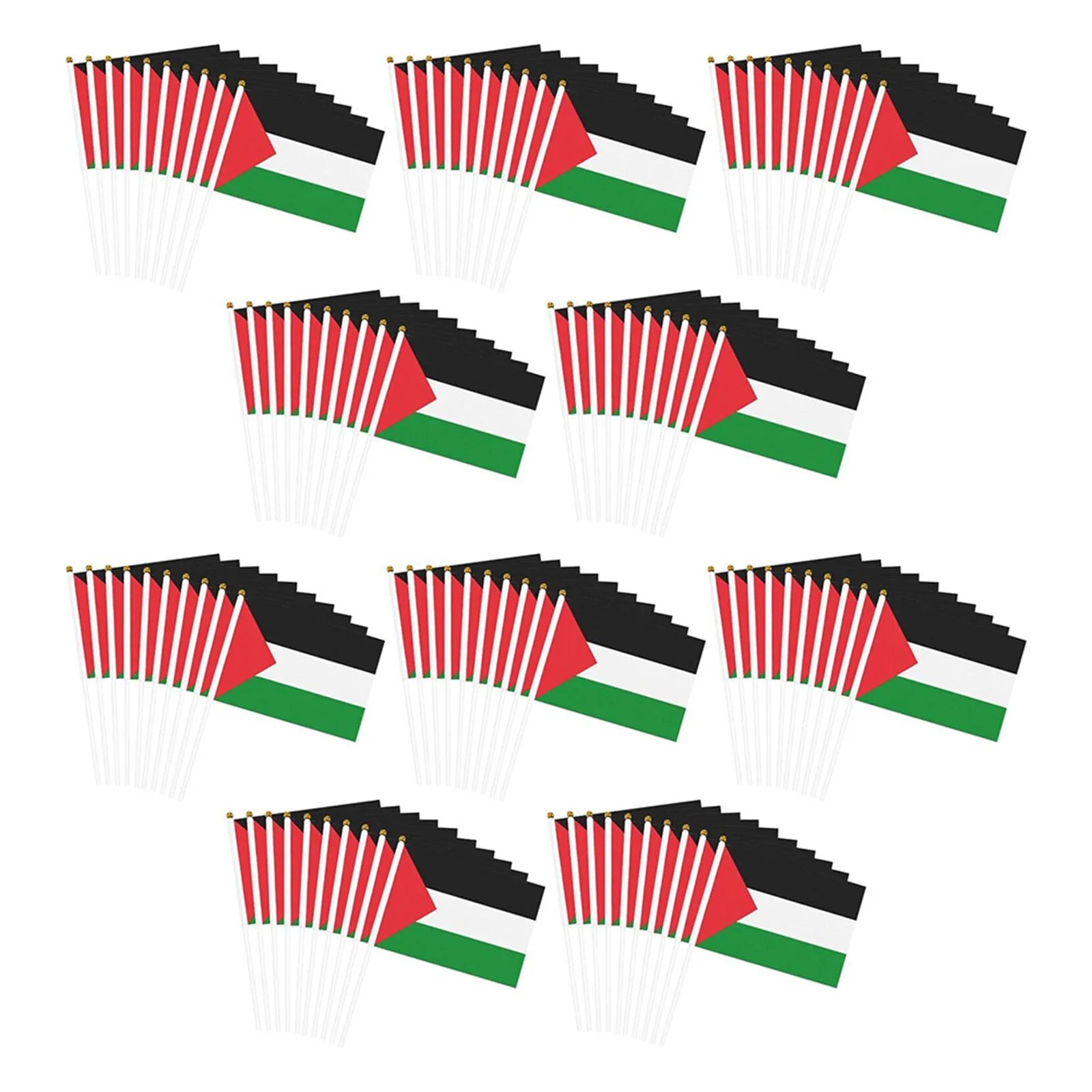 10-50pcs 14x21cm Palestine Small Flying Hand Flags