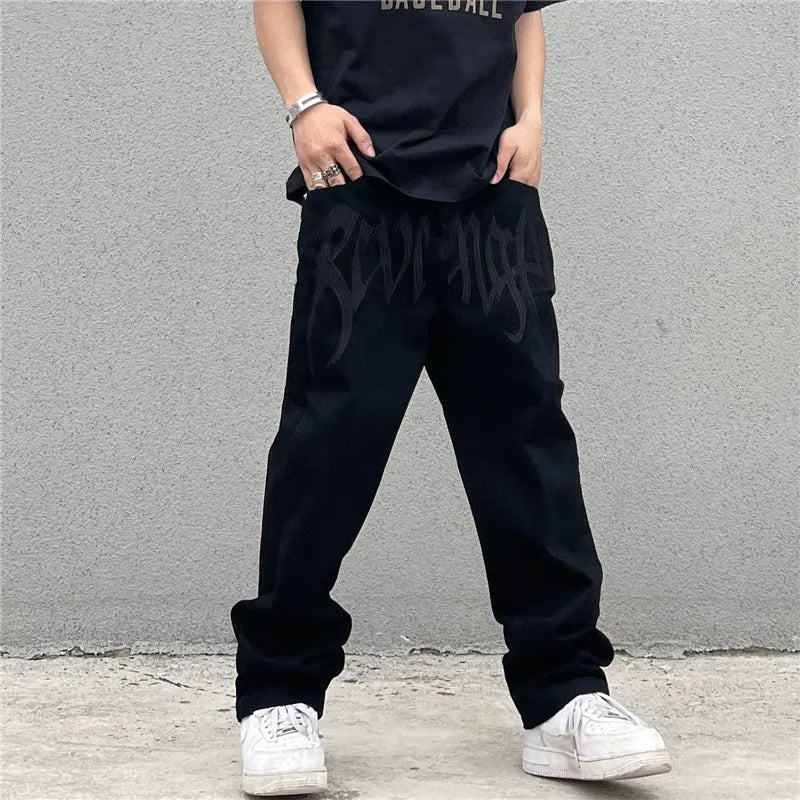 KOR Y2K Black Baggy Jeans