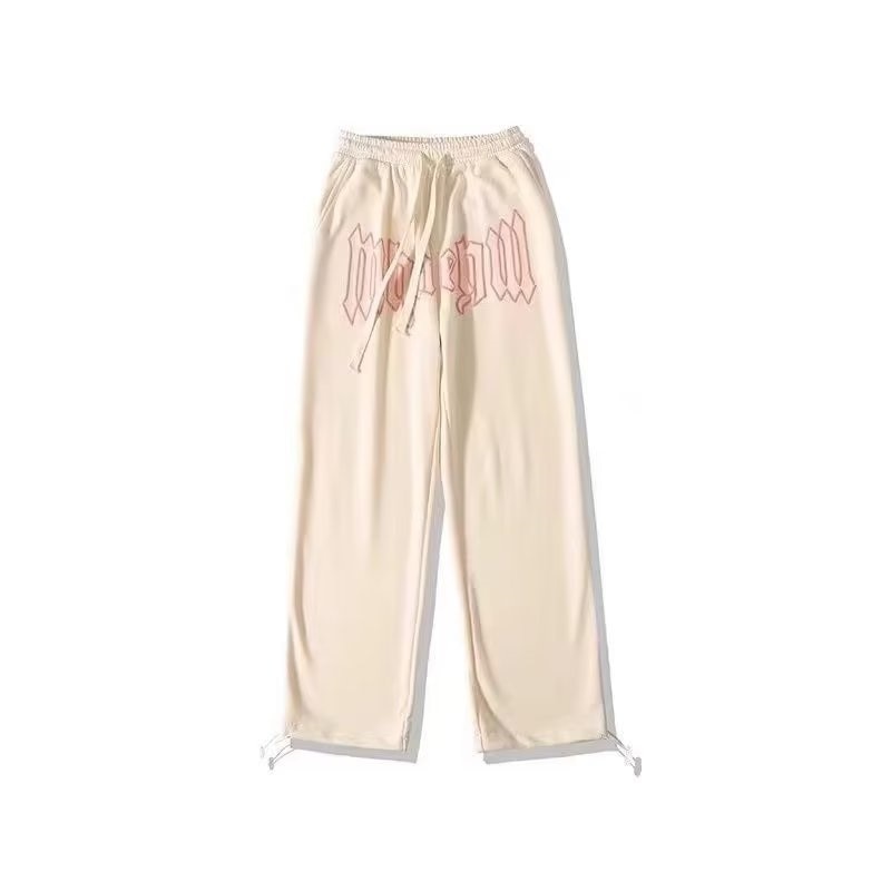 KOR Style Letter Print Straight Loose Sweatpants