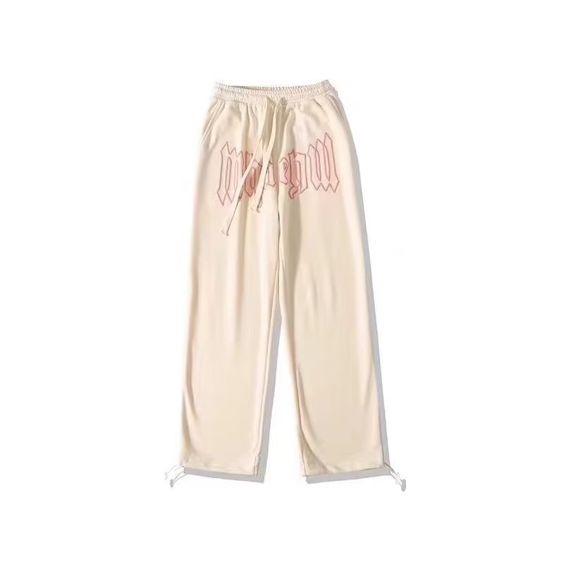 KOR Style Letter Print Straight Loose Sweatpants