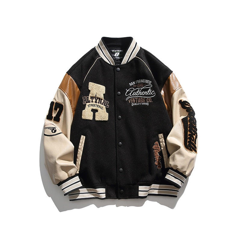 KOR New Y2K Retro Letter Embroidered Loose Jackets