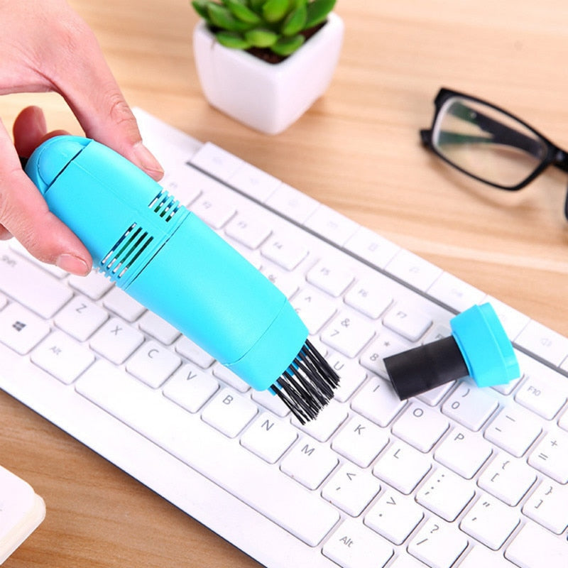 TIOODRE Mini Vacuum Cleaner Keyboard Electric Brush USB Brush Kit Dust Cleaner Collector Three Heads Detachable Cleaning Tool - sepolia shop