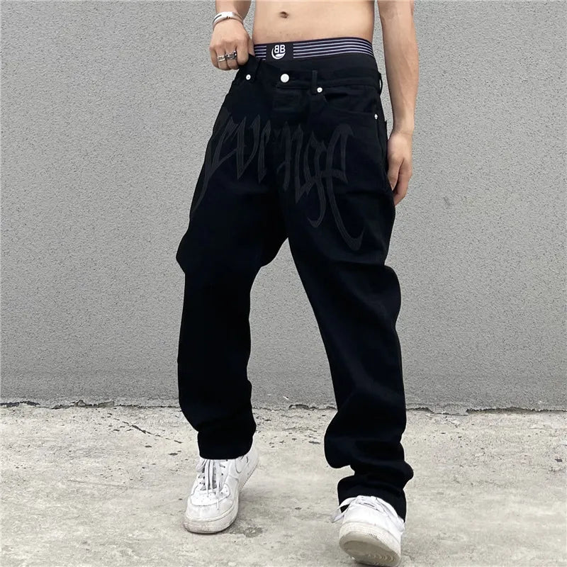 KOR Y2K Black Baggy Jeans