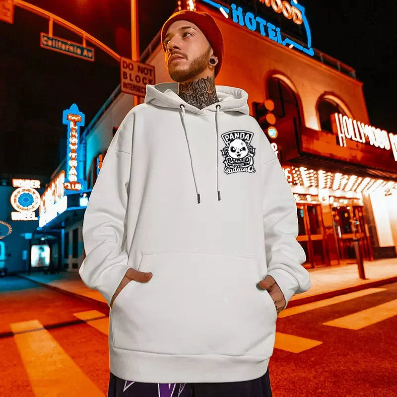 Y2K Retro Oversized Letter Panda Print Hoodies