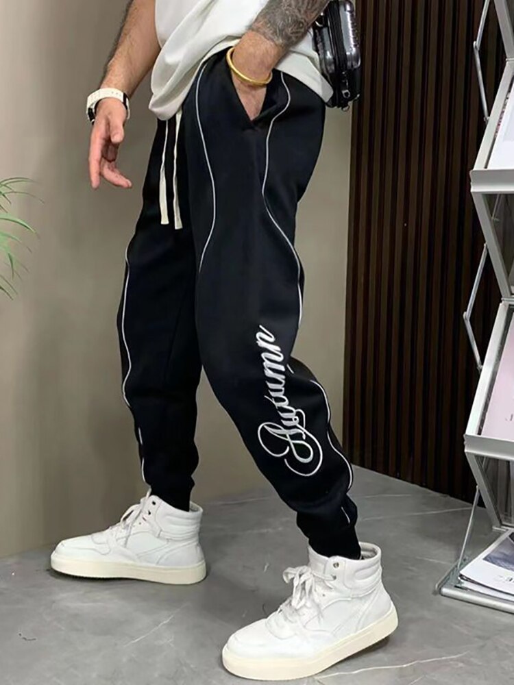 ZEN High-quality Fashion Baggy Embroidery Sweatpants