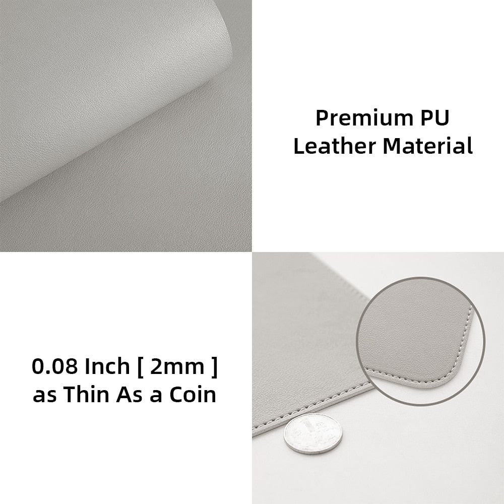 Large Size Office Desk Protector Mat PU Leather Waterproof Mouse Pad Desktop Keyboard Desk Pad Gaming Mousepad PC Accessories - sepolia shop