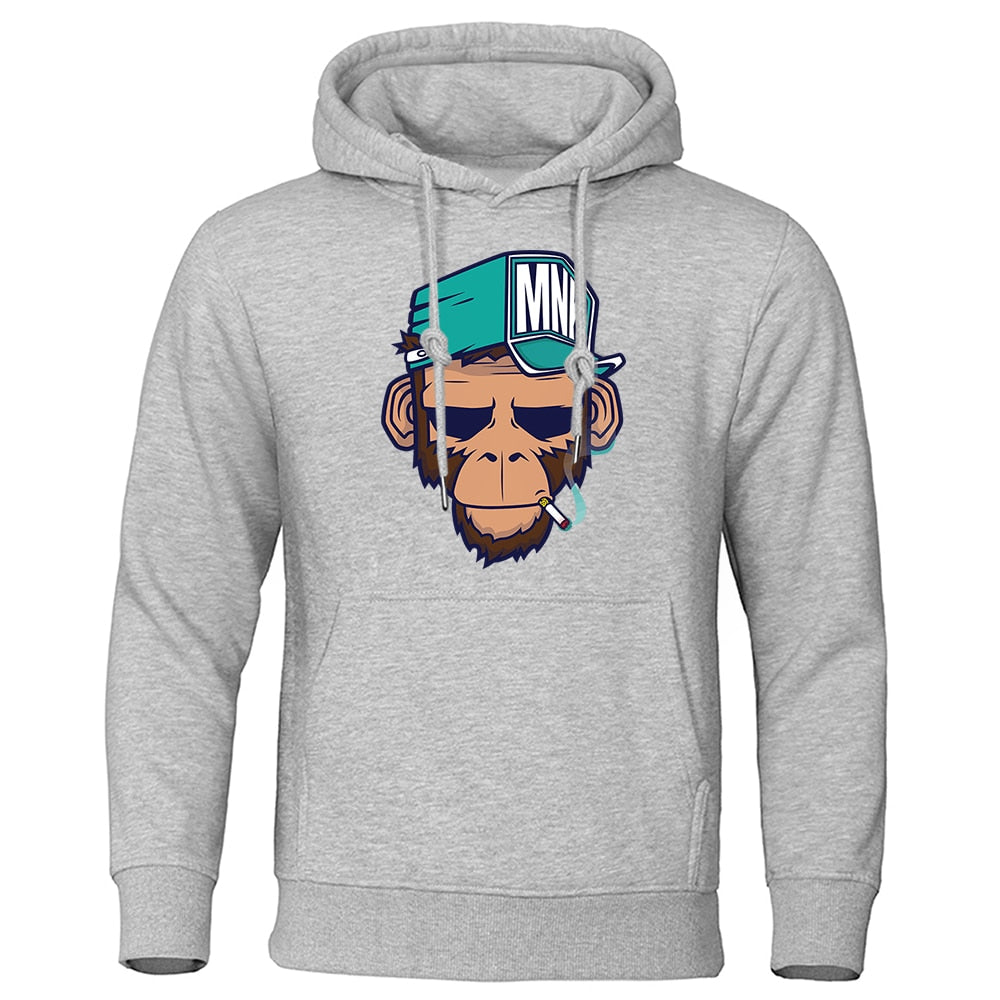 Personality Cool Smoking Monkey Hoodie