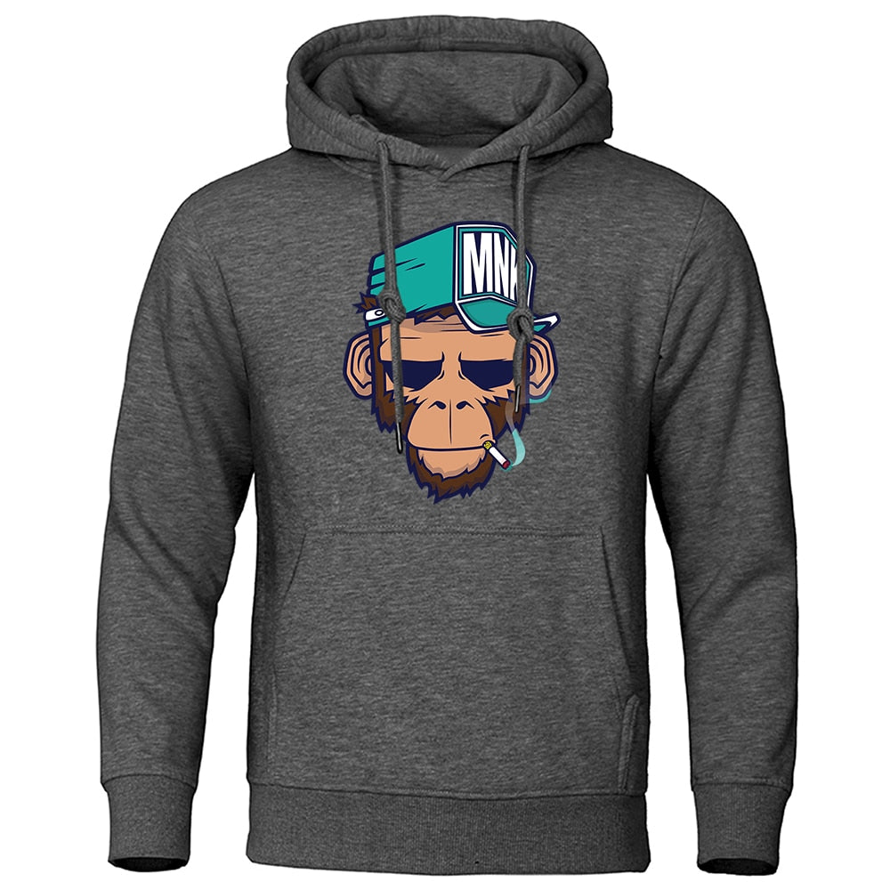 Personality Cool Smoking Monkey Hoodie