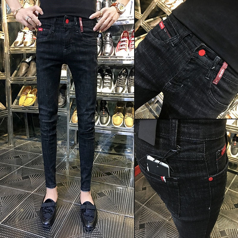 DESIGN TOP | Stretch Skinny Ripped Fashion Men Slim Luxury  Jeans - sepolia shop