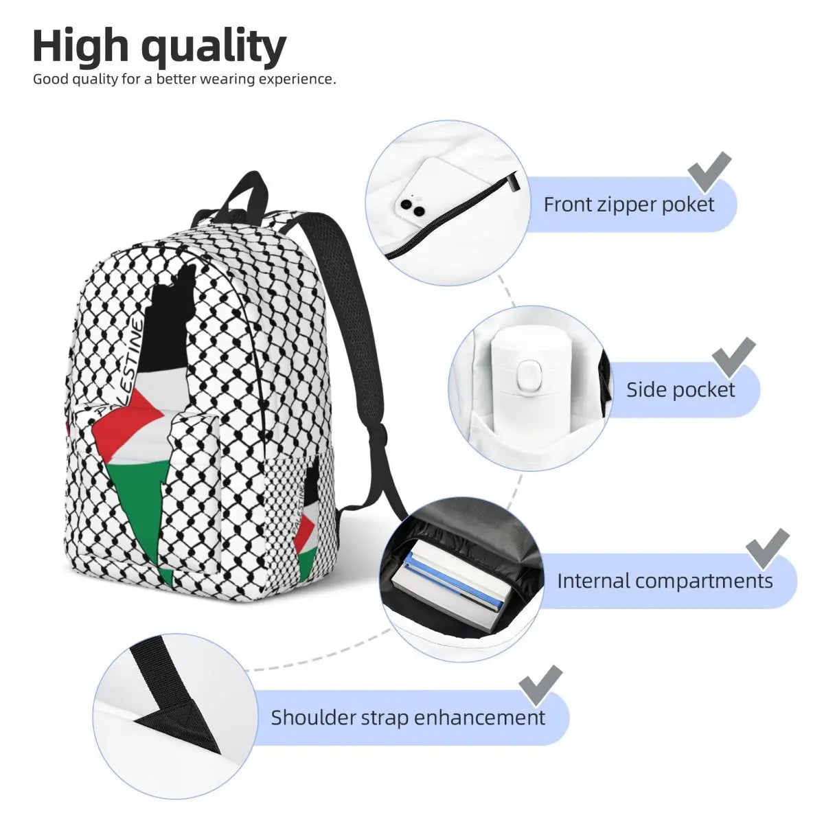 Palestinian Kufiya Hatta Backpack