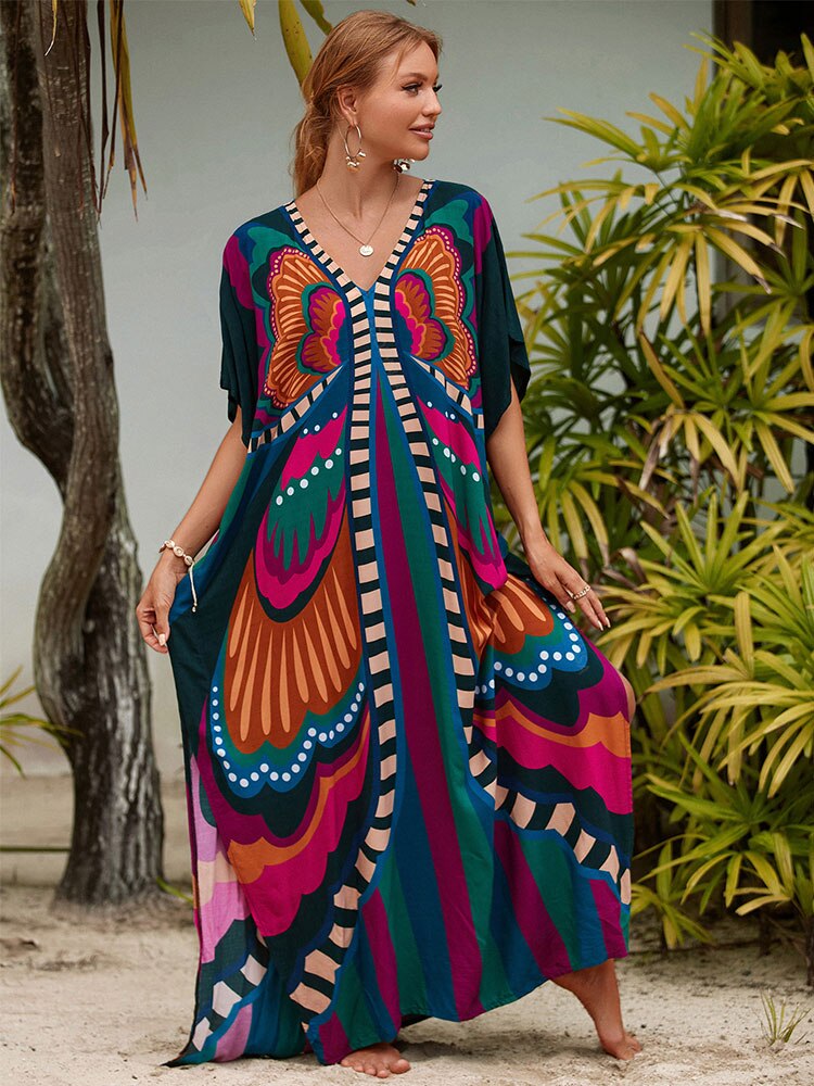 Bohemian Plus Size Kaftan Beach Tunic