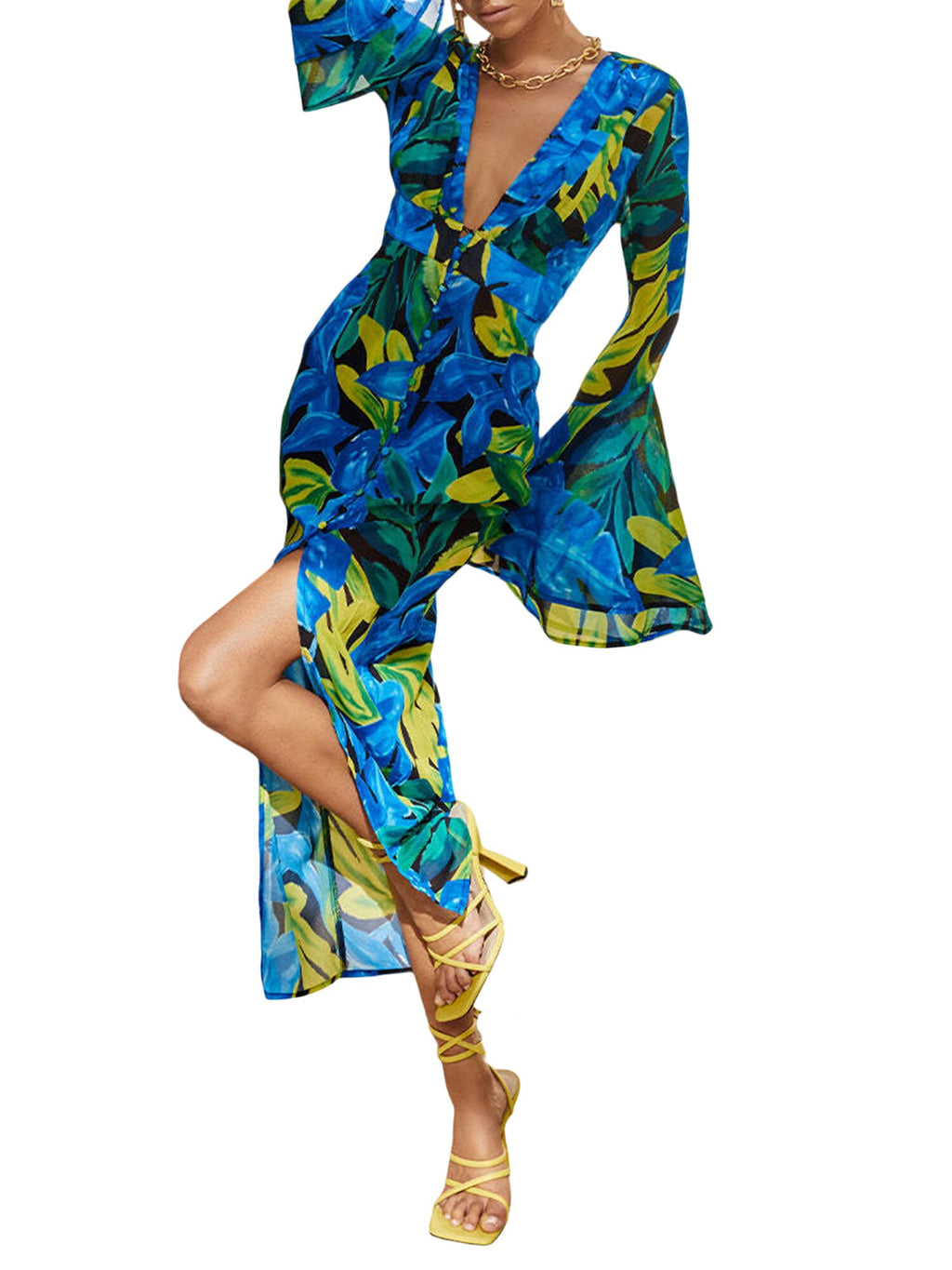 Sheer See-through Long Summer Dress