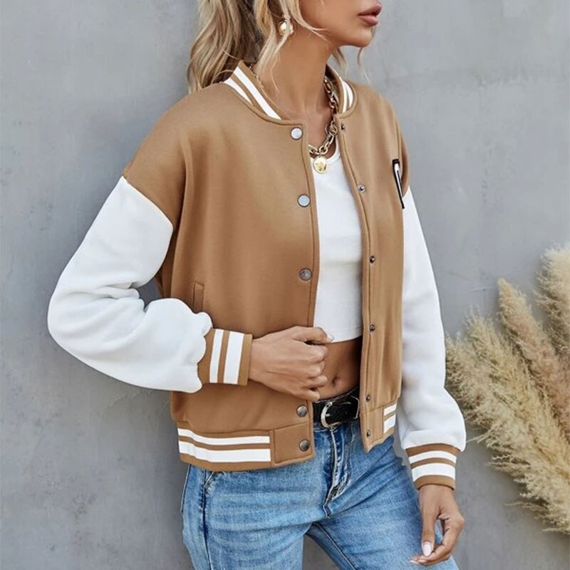 Sepo Style Loose Bone Letter Jackets