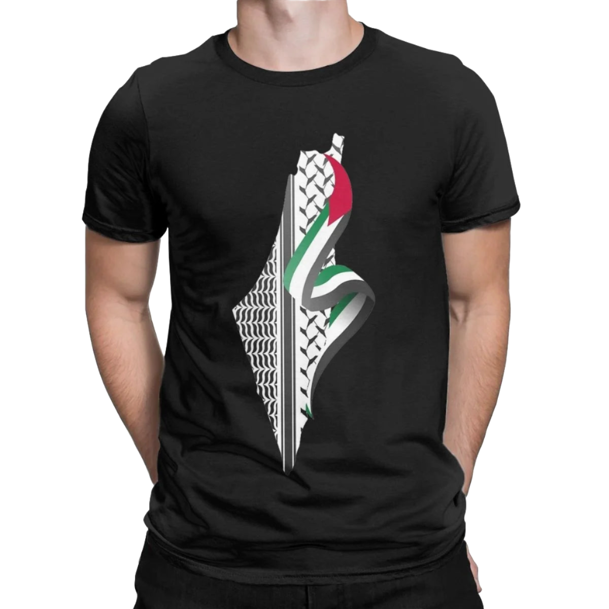 Palestinian Keffiyeh Palestine Map T-Shirt