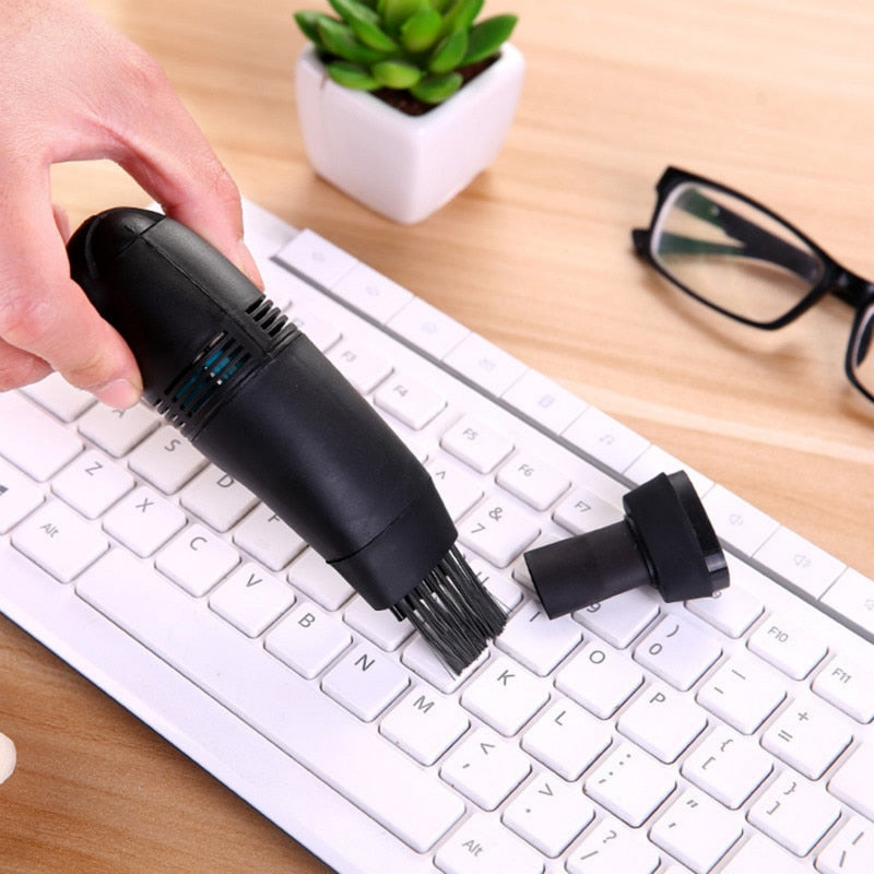 TIOODRE Mini Vacuum Cleaner Keyboard Electric Brush USB Brush Kit Dust Cleaner Collector Three Heads Detachable Cleaning Tool - sepolia shop