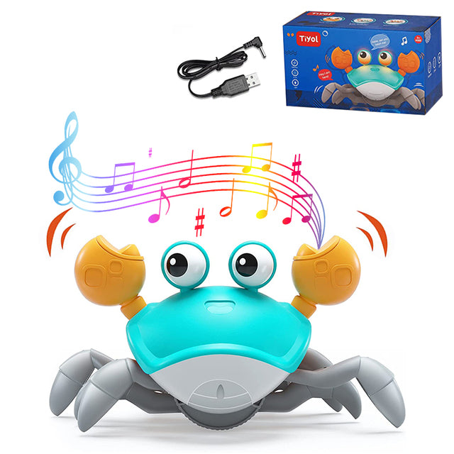 Baby Toys Interactive Cute Sensing Crawling Crab - sepolia shop