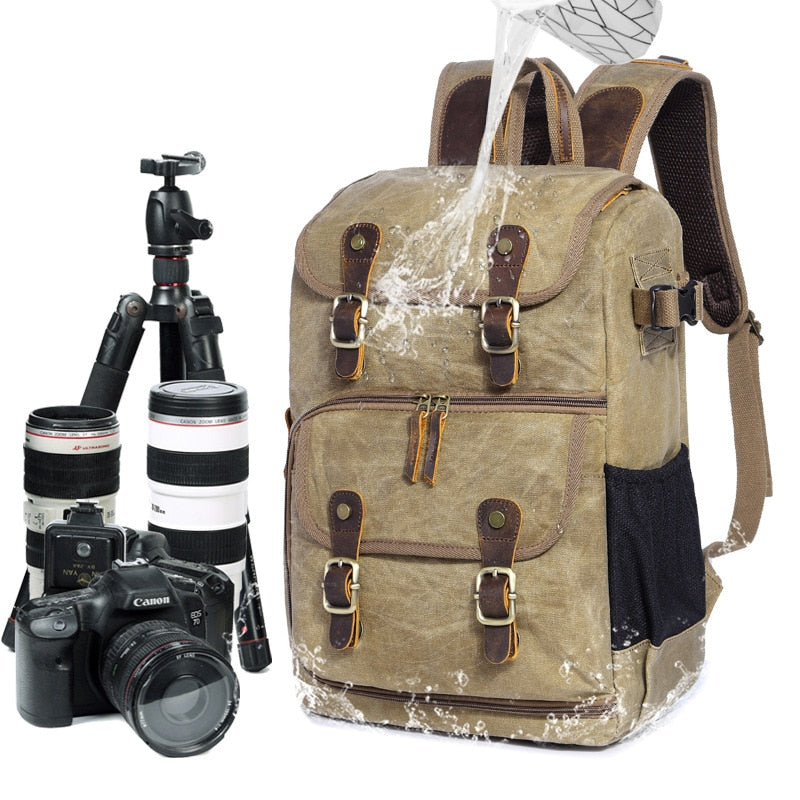 Lux Multifunction Waterproof Canvas Photographer backpack