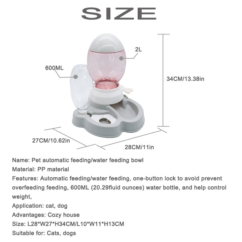 Pet Automatic Feeder Bowl with Drinking Fountain - sepolia shop