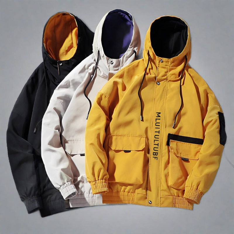 Kor Autumn Hooded Loose Windbreaker Jacket