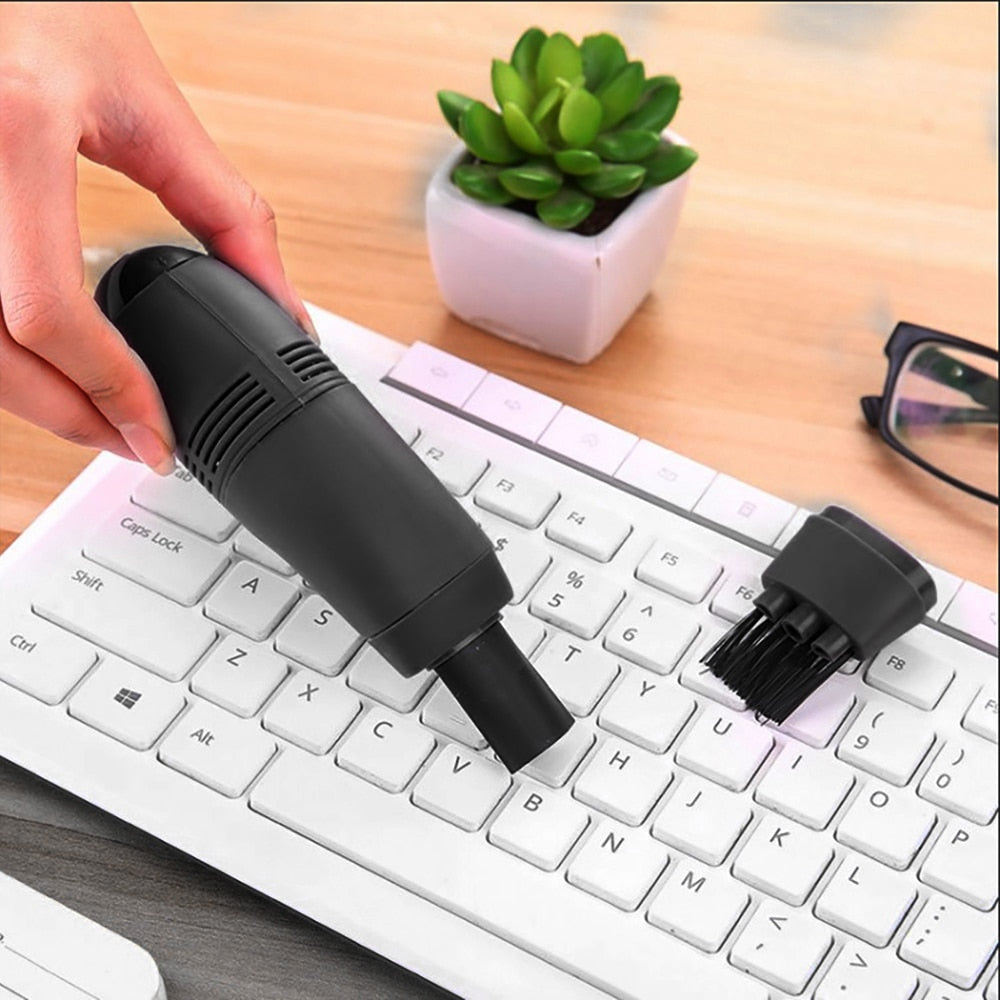 TIOODRE Mini Vacuum Cleaner Keyboard Electric Brush USB Brush Kit Dust Cleaner Collector Three Heads Detachable Cleaning Tool - sepolia shop