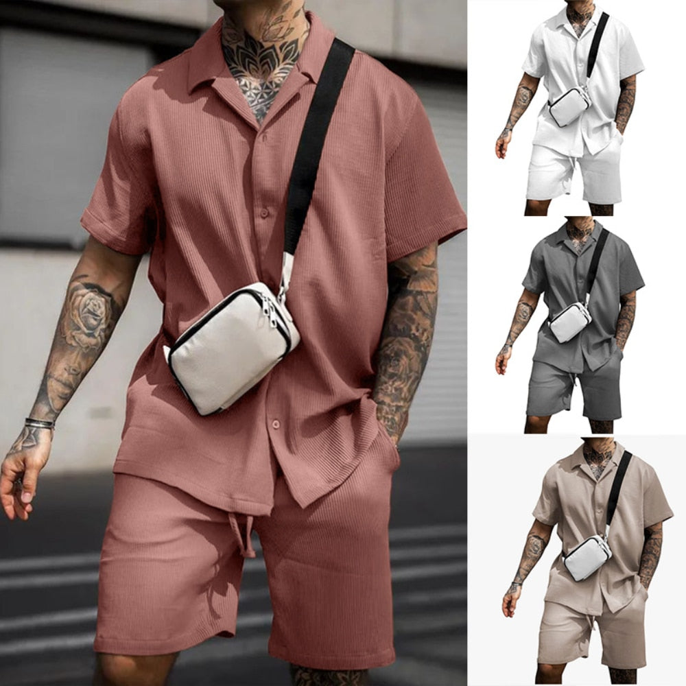 Don Leisure Men High Quality Two Piece Set