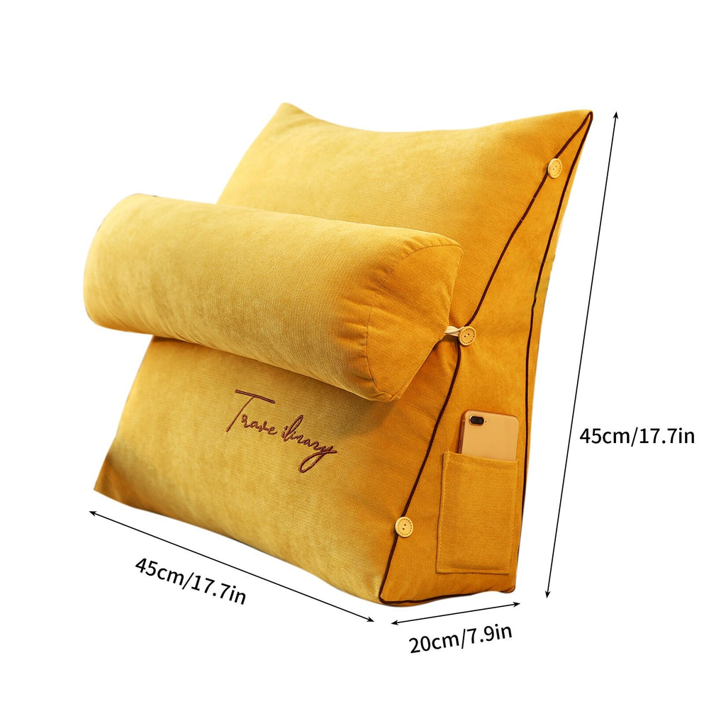 TriPuff - Triangle Reading Pillow Sofa Waist Cushion Pillow Soft Back Rest - sepolia shop