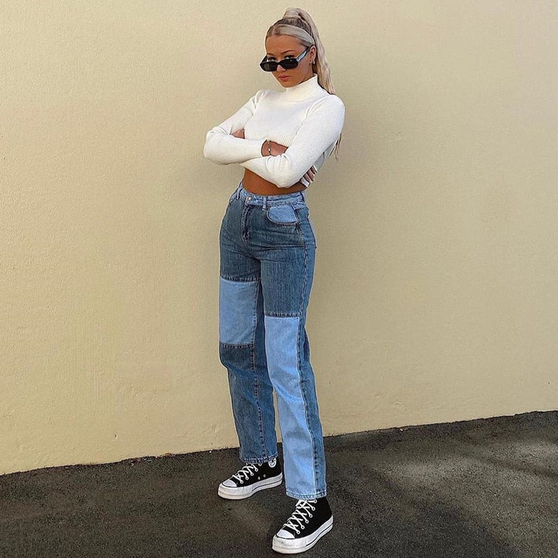 Chica Straight Leg Different Shades Jeans