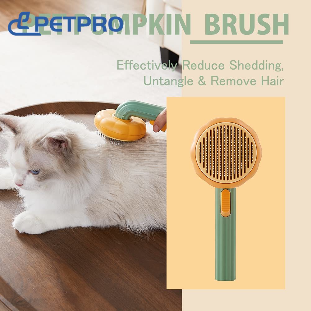 Pumpkin Grooming Brush Self Cleaning Slicker comb - sepolia shop