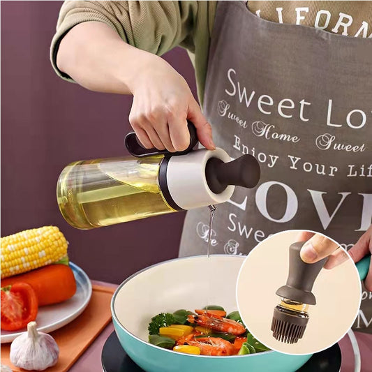 Kal | Glass Olive Oil Spray Bottle with Silicone Brush - sepolia shop