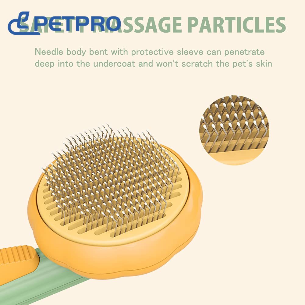 Pumpkin Grooming Brush Self Cleaning Slicker comb - sepolia shop
