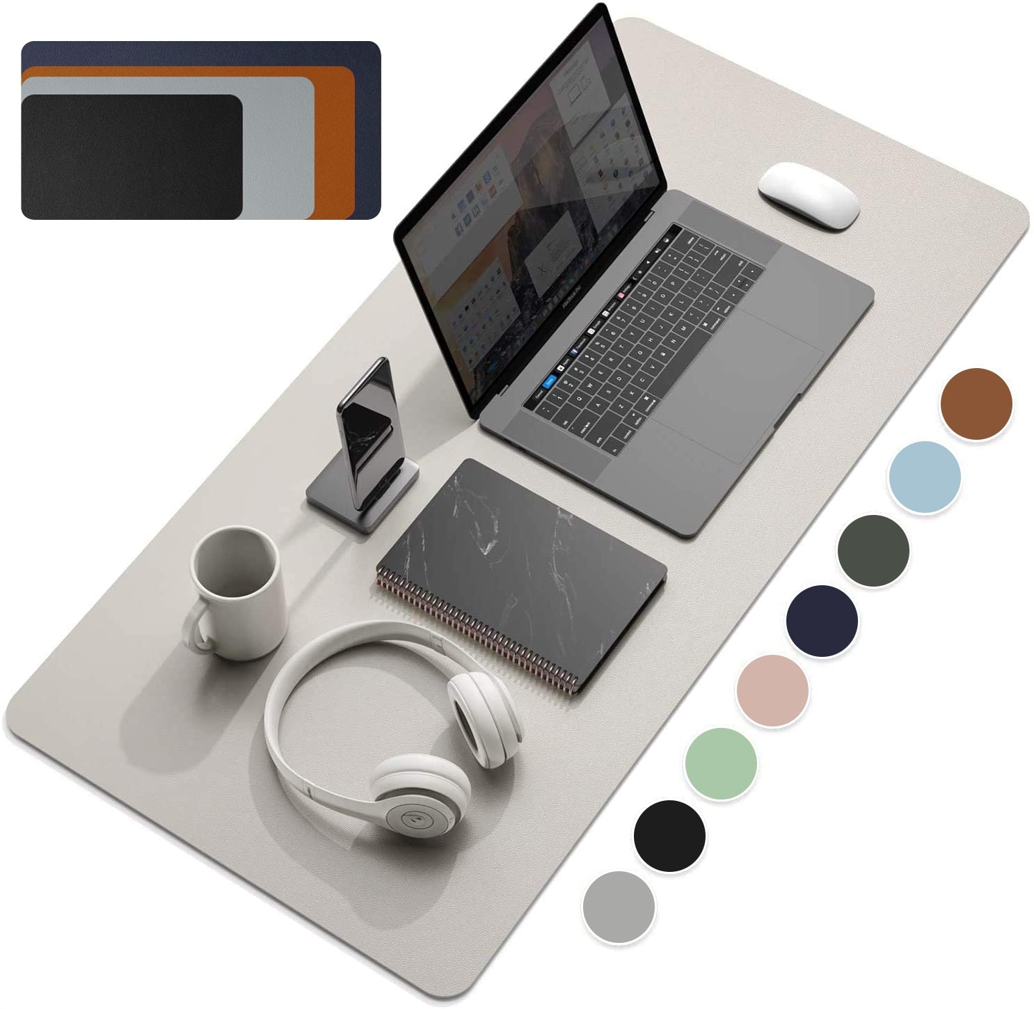 Large Size Office Desk Protector Mat PU Leather Waterproof Mouse Pad Desktop Keyboard Desk Pad Gaming Mousepad PC Accessories - sepolia shop