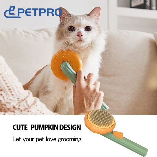 Pumpkin Grooming Brush Self Cleaning Slicker comb - sepolia shop