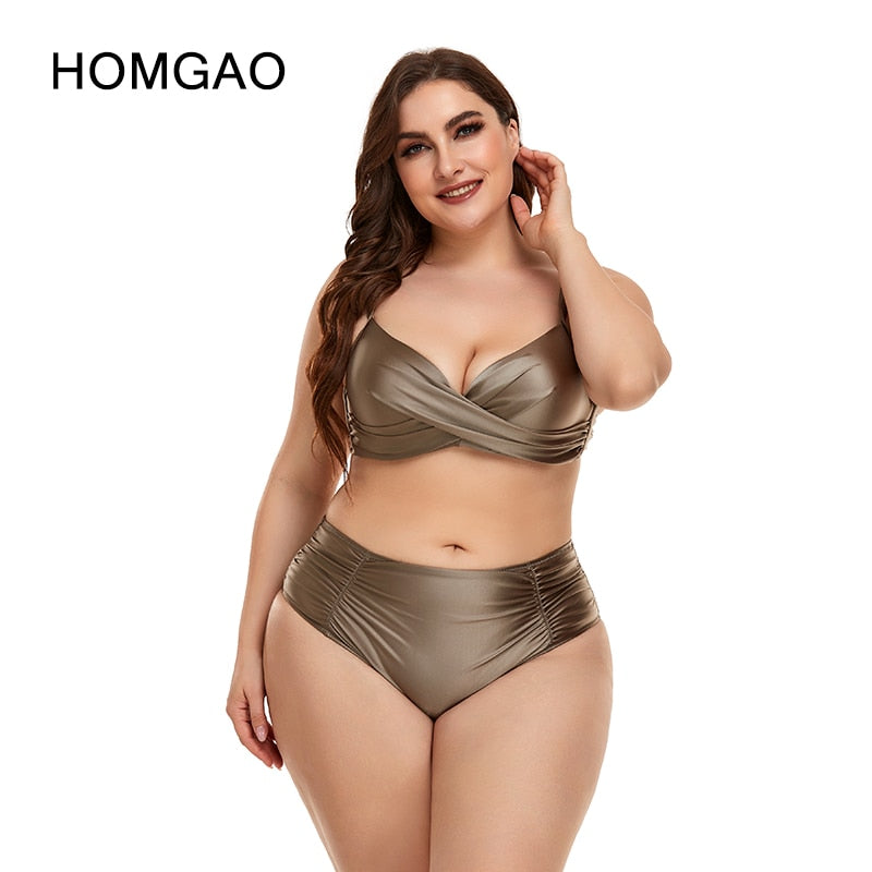 HOMGAO Women Large Size  Two Piece Swimsuit Bikini - sepolia shop